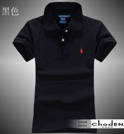 【定制】黑色翻領(lǐng)短袖POLO衫，時(shí)尚款式制作